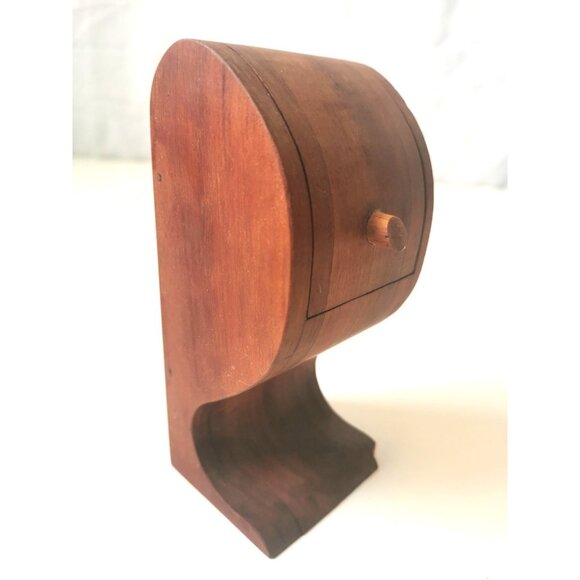 Custom Hand Made  Storage Compartment Made of Wood Vintage Stamped Small - Picture 11 of 12